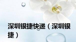 深圳银捷快递（深圳银捷）