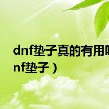 dnf垫子真的有用吗（dnf垫子）