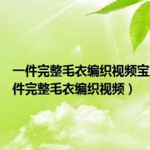 一件完整毛衣编织视频宝宝(一件完整毛衣编织视频)