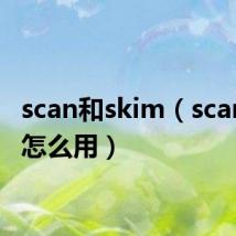 scan和skim(scandisk怎么用)