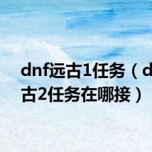 dnf远古1任务(dnf远古2任务在哪接)