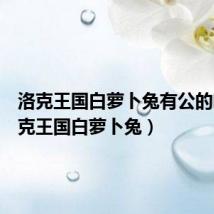 洛克王国白萝卜兔有公的吗(洛克王国白萝卜兔)