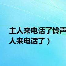 主人来电话了铃声（主人来电话了）