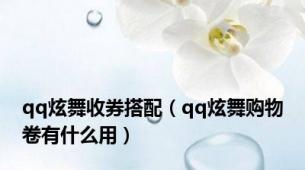 qq炫舞收券搭配（qq炫舞购物卷有什么用）