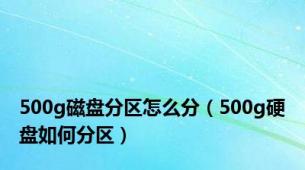500g磁盘分区怎么分（500g硬盘如何分区）