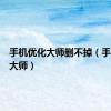 手机优化大师删不掉（手机优化大师）
