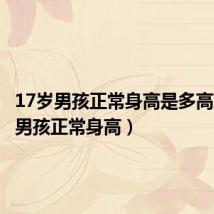 17岁男孩正常身高是多高(17岁男孩正常身高)