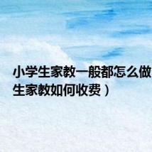小学生家教一般都怎么做(小学生家教如何收费)