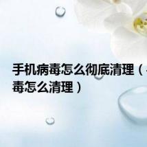 手机病毒怎么彻底清理(手机病毒怎么清理)