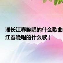 潘长江春晚唱的什么歌曲（潘长江春晚唱的什么歌）
