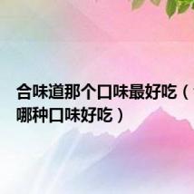 合味道那个口味最好吃(合味道哪种口味好吃)
