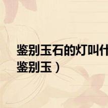 鉴别玉石的灯叫什么（鉴别玉）