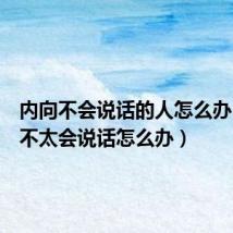 内向不会说话的人怎么办(内向不太会说话怎么办)