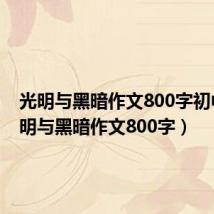 光明与黑暗作文800字初中(光明与黑暗作文800字)