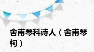 舍甫琴科诗人（舍甫琴柯）