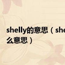 shelly的意思(shelly什么意思)