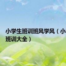 小学生班训班风学风(小学班风班训大全)