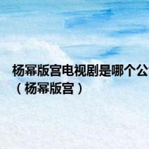 杨幂版宫电视剧是哪个公司拍的(杨幂版宫)