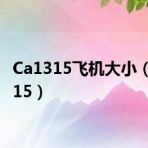 Ca1315飞机大小(ca1315)