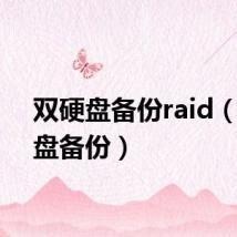 双硬盘备份raid(双硬盘备份)