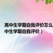 高中生学期自我评价怎么写(高中生学期自我评价)