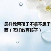 怎样教育孩子不拿不属于自己东西(怎样教育孩子)