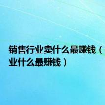 销售行业卖什么最赚钱(销售行业什么最赚钱)