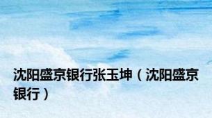 沈阳盛京银行张玉坤（沈阳盛京银行）