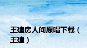 王建房人间原唱下载（王建）