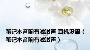 笔记本音响有滋滋声 耳机没事（笔记本音响有滋滋声）