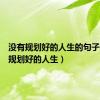 没有规划好的人生的句子（没有规划好的人生）