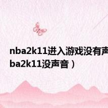 nba2k11进入游戏没有声音(nba2k11没声音)