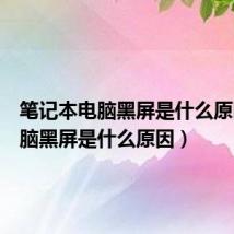 笔记本电脑黑屏是什么原因(电脑黑屏是什么原因)