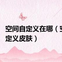 空间自定义在哪（空间自定义皮肤）