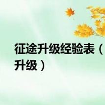 征途升级经验表（征途升级）