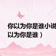 你以为你是谁小说（你以为你是谁）