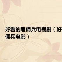 好看的雇佣兵电视剧(好看的雇佣兵电影)