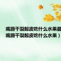 嘴唇干裂起皮吃什么水果最好呢(嘴唇干裂起皮吃什么水果)