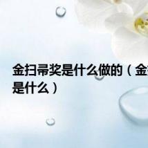 金扫帚奖是什么做的(金扫帚奖是什么)
