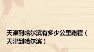 天津到哈尔滨有多少公里路程（天津到哈尔滨）