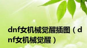 dnf女机械觉醒插图（dnf女机械觉醒）