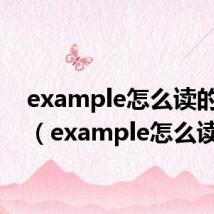 example怎么读的英文(example怎么读的)
