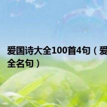 爱国诗大全100首4句(爱国诗大全名句)