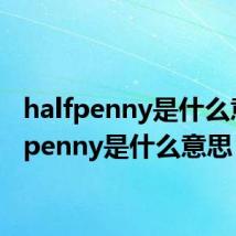 halfpenny是什么意思(penny是什么意思)