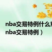 nba交易特例什么意思（nba交易特例）