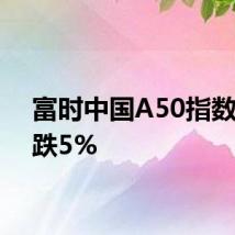 富时中国A50指数期货跌5%