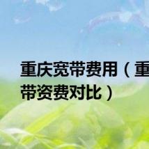 重庆宽带费用（重庆宽带资费对比）