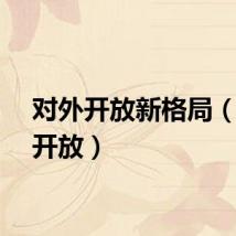 对外开放新格局（对外开放）