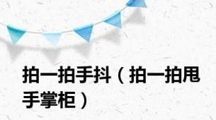 拍一拍手抖（拍一拍甩手掌柜）