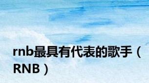 rnb最具有代表的歌手（RNB）